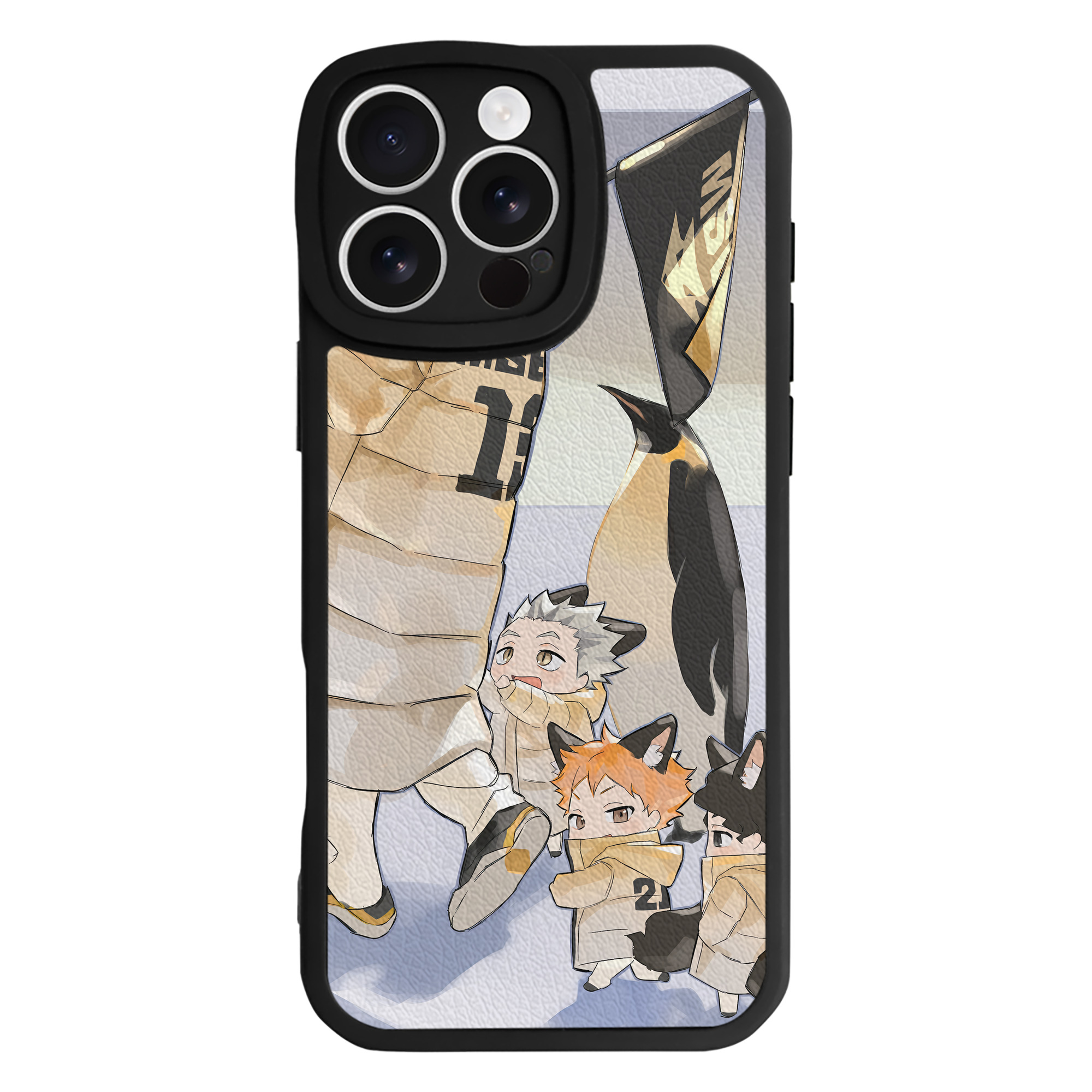 （画像用） ハイキュー!! Haikyu!! 【iPhone 16シリーズ対応】シリコンスマホケース（レザー調） 材質：シリコン
